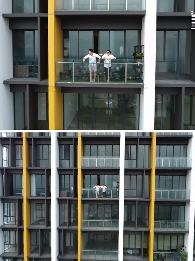 Ini area balkon apartemen Afgan yang langsung menghadap ke pemandangan kota. Foto: Tangkapan layar YouTube/ Boy William