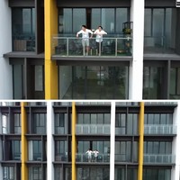 Ini area balkon apartemen Afgan yang langsung menghadap ke pemandangan kota. Foto: Tangkapan layar YouTube/ Boy William