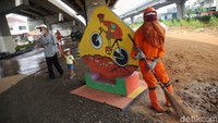 Kolong tol itu juga akan dilengkapi taman lalu lintas.