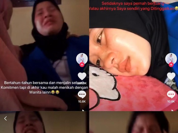tiktok Momen pilu wanita yang ditinggal menikah