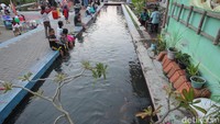 Pengelola dari warga sekitar memanfaatkan aliran irigasi selokan sungai Gajahwong dijadikan kolam berisi ribuan ikan Nila dan Koi menjadi daya tarik wisatawan yang menghabiskan waktu di sore hari.