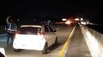 Penampakan Mobil yang Terbakar Akibat Kecelakaan di Tol Boyolali