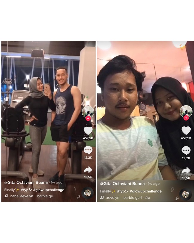 Berdasarkan video yang diunggah Gita diketahui, dia sukses menurunkan berat badan dari 92 kg menjadi 55 kg. Gita pun menampilkan foto-foto perubahan bentuk tubuhnya yang semakin langsing. Tak hanya itu, Gita juga mengunggah kumpulan foto perubahan bentuk tubuhnya bersama pacarnya yang bernama Muhammad Rafi. Foto: Dok. pribadi Gita Octaviani.
