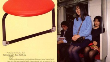 Bangku portabel, mudah mendapatkan tempat duduk di bus atau kereta meski ramai. Foto: Brightside