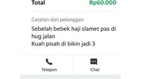 Banyak orang mengandalkan aplikasi ojek online untuk memesan makanan karena dianggap lebih praktis. Tapi jangan mentang-mentang praktis, lalu dengan bebas meminta hal yang tak masuk akal.  Foto: instagram @dramaojol