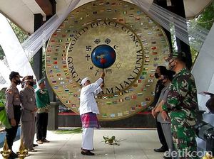 Potret Gong Perdamaian Dunia di Ciamis yang Ditabuh Setahun Sekali