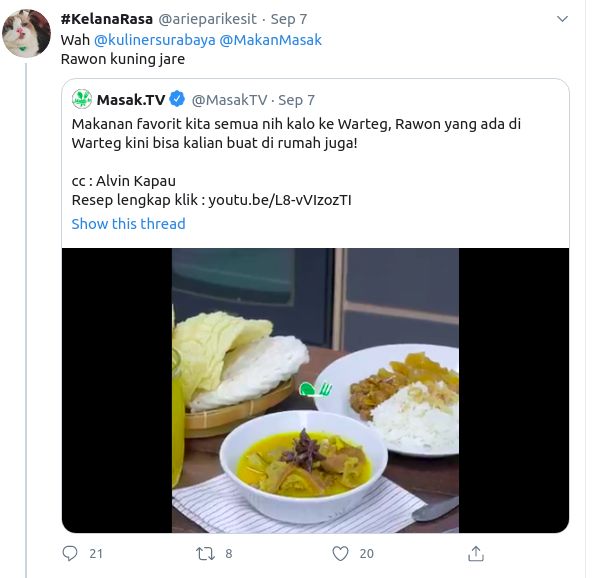 Rawon warteg berkuah kuning