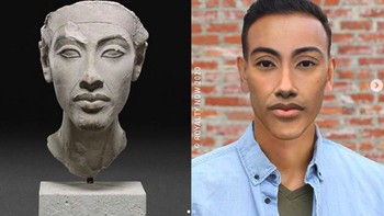Wajah Firaun Akhenaten. Foto: Instagram/royalty_now_