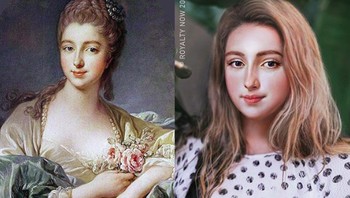 Madame de Pompadour yang cantik dalam versi modern. Foto: Instagram/royalty_now_