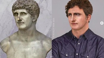 Mark Anthony dari Romawi. Berkat kemampuannya menggambarnya yang luar biasa tak heran jika telah memiliki lebih dari 250 ribu follwers dan sudah terverifikasi akunnya. Foto: Instagram/royalty_now_