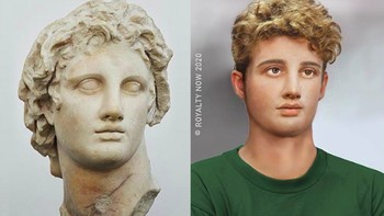 Raja Alexander the Great. Wajah Iskandar yang agung versi modern jadi seperti model ya. Foto: Instagram/royalty_now_ Verified
