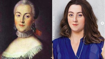 Ratu Catherine the Great. Ini adalah karya Becca Saladin seorang desainer grafis dan juga penggemar sejarah dunia. Foto: Instagram/royalty_now_ 