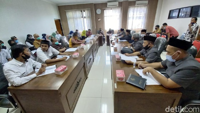 Suasana pertemuan IPNP2 dengan anggota DPRD Kota Tegal, Rabu (9/9/2020),
