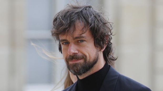 Twitter CEO Jack Dorsey arrives at the Elysee Palace to meet French President Emmanuel Macron Friday, June 7, 2019 in Paris. (AP Photo/Francois Mori)