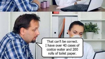 Inikah yang dinamakan azab penimbun tisu? Foto: The Canberra Times