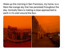 Langit Oranye Mengerikan di California, Mirip di Mars