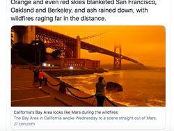 Langit Oranye Mengerikan di California, Mirip di Mars