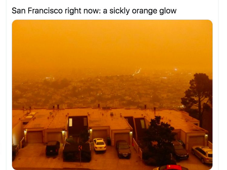 Langit Oranye Mengerikan di California, Mirip di Mars