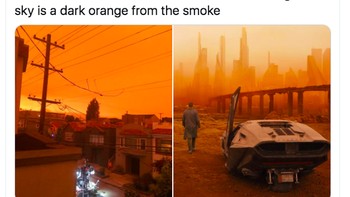 Ada juga yang membandingkannya dengan adegan dalam film Blade Runner. Foto: istimewa