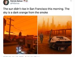 Langit Oranye Mengerikan di California, Mirip di Mars