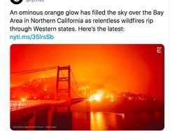 Langit Oranye Mengerikan di California, Mirip di Mars