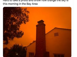 Langit Oranye Mengerikan di California, Mirip di Mars
