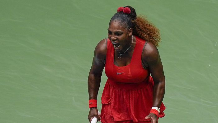 Serena Williams Serena Williams, of the United States, reacts during a match against Tsvetana Pironkova, of Bulgaria,during the quarterfinals of the US Open tennis championships, Wednesday, Sept. 9, 2020, in New York. (AP Photo/Seth Wenig)