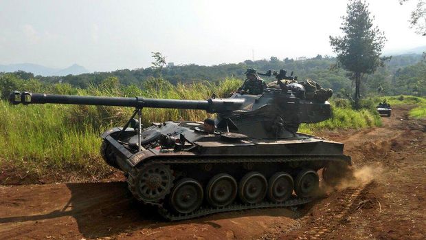 Tank AMX 13 dari Yonkav 4 Kodam III Siliwangi