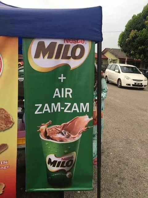 Es Cokelat Campur Air Zam-zam
