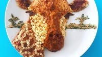  Untuk menambah warna agar lebih menarik dan mirip seperti hewan aslinya, ia menggunakan beberapa rempah atau bahan makanan sehat sebagai pewarna makanan alaminya. Foto: Instagram @demealprepper