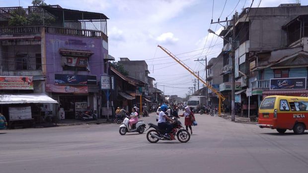 Kondisi jalan yang sempat diblokir warga di Medan (Datuk Haris Molana-detikcom)