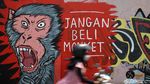 Mural Anti Perdagangan Hewan Hiasi Pasar Satwa Yogyakarta