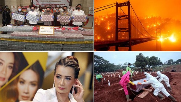 Top 5 Foto Pekan Ini: Reza Tertangkap Nyabu-TPU COVID-19 Penuh