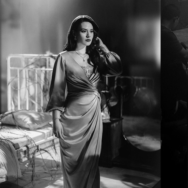 Raisa memukau dengan wrapped dress warna nude. Dress karya desainer Pamela Usanto itu berbahan satin yang membuat penampilan istri Hamish Daud itu semakin elegan. Foto: Instagram