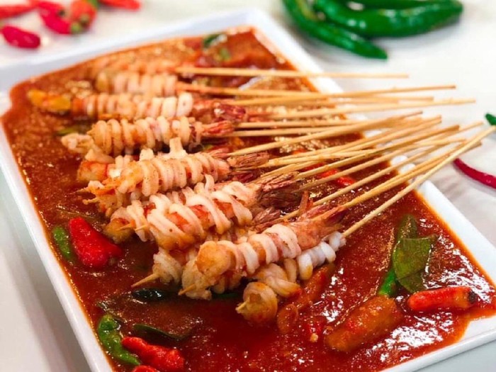 Sate Seafood Saus Padang Sate Seafood Saus Padang
