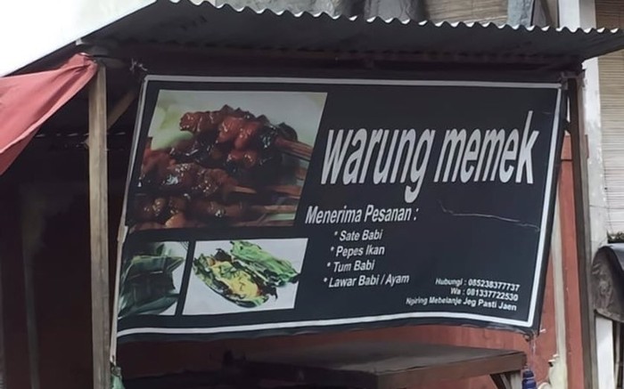 Viral Foto Warung Makan Memek yang Bikin Netizen Heboh
