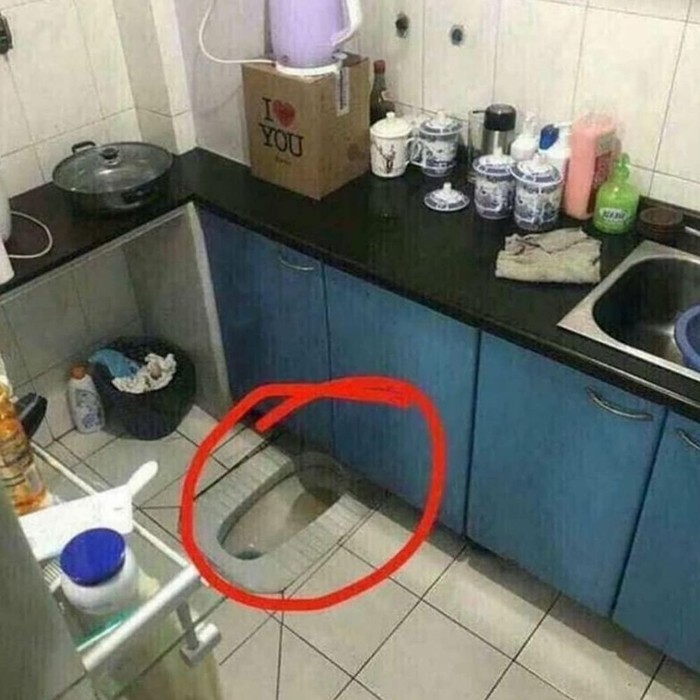 desain dapur aneh