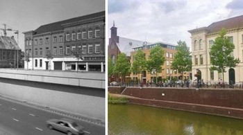 Utrecht, Belanda 1982 vs 2020. Dulu jalan tol sekarang sungai. Foto: Bored Panda
