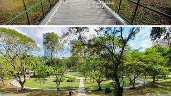 Taman Bishan Ang Mo Kio, Singapura 1988 vs 2020. Foto: Bored Panda