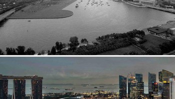 Singapura 2000 vs 2020. Foto: Bored Panda