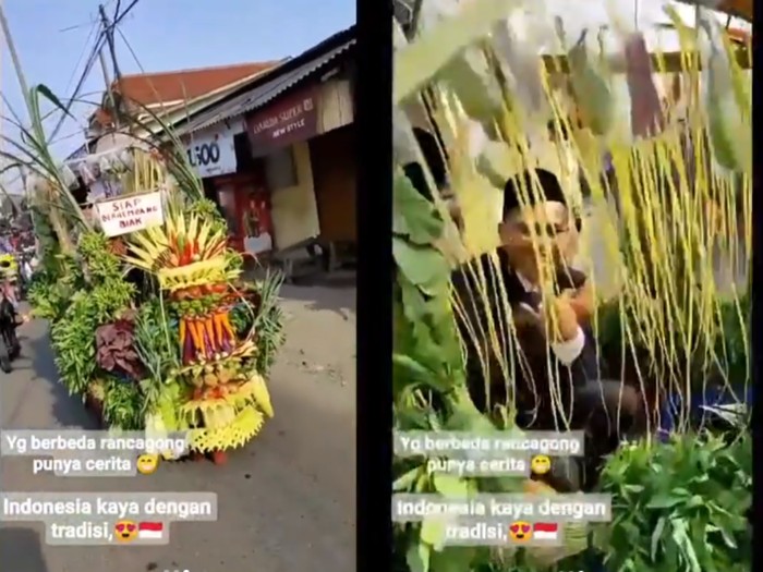 Gerobak Sayur Disulap Jadi Kendaraan Iring-iringan Pengantin Gerobak Sayur Disulap Jadi Kendaraan Iring-iringan Pengantin