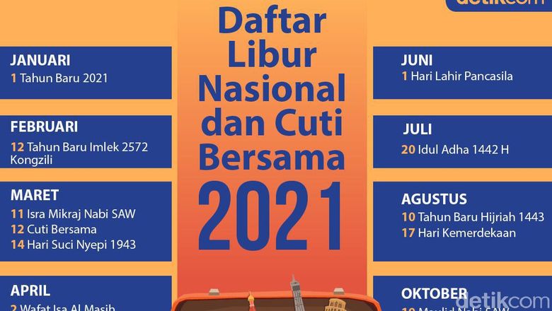 Kalander Libur Nasional dan Cuti Bersama 2021 Kalander Libur Nasional dan Cuti Bersama 2021
