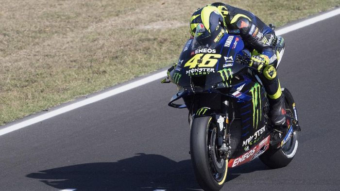 Valentino Rossi MISANO ADRIATICO, ITALY - SEPTEMBER 11: Valentino Rossi of Italy and Monster Energy Yamaha MotoGP Team heads down a straight during the MotoGP Of San Marino - Free Practice at Misano World Circuit on September 11, 2020 in Misano Adriatico, Italy. (Photo by Mirco Lazzari gp/Getty Images)