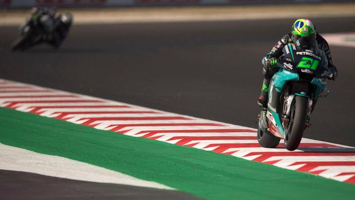 Franco Morbidelli MISANO ADRIATICO, ITALY - SEPTEMBER 11: Franco Morbidelli of Italy and Petronas Yamaha SRT heads down a straight during the MotoGP Of San Marino - Free Practice at Misano World Circuit on September 11, 2020 in Misano Adriatico, Italy. (Photo by Mirco Lazzari gp/Getty Images)