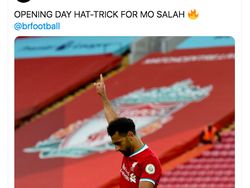 Tiga Gol Mo Salah Bikin Netizen Terperangah
