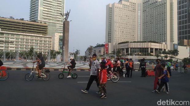 Pesepeda di Bundaran HI (Wilda Nufus/detikcom)