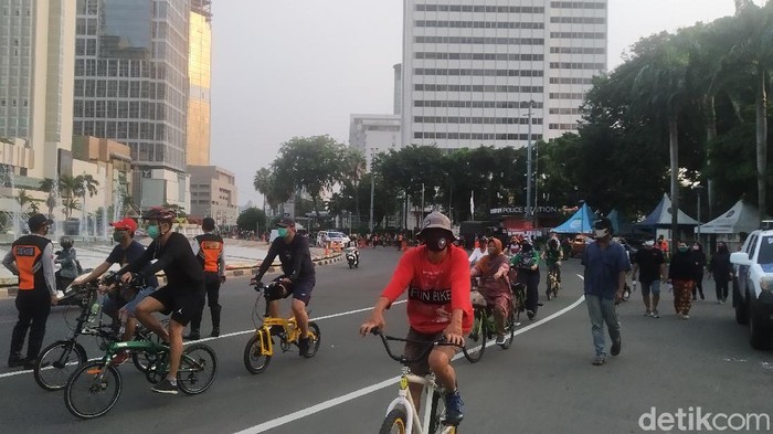 Pesepeda di Bundaran HI (Wilda Nufus/detikcom)
