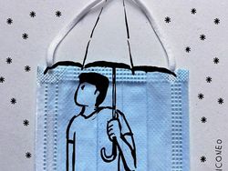 Seniman Ini Sulap Masker Jadi Karya Seni Kreatif