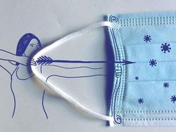 Seniman Ini Sulap Masker Jadi Karya Seni Kreatif