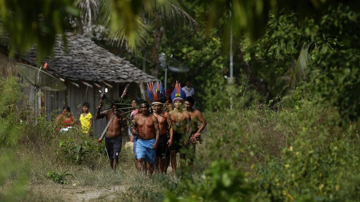 Suku asli Brasil, Tembe, menggelar pesta perayaan karena berhasil lalui enam bulan tanpa kasus infeksi Corona. Mereka percaya bahwa bisa selamat dari pandemi.